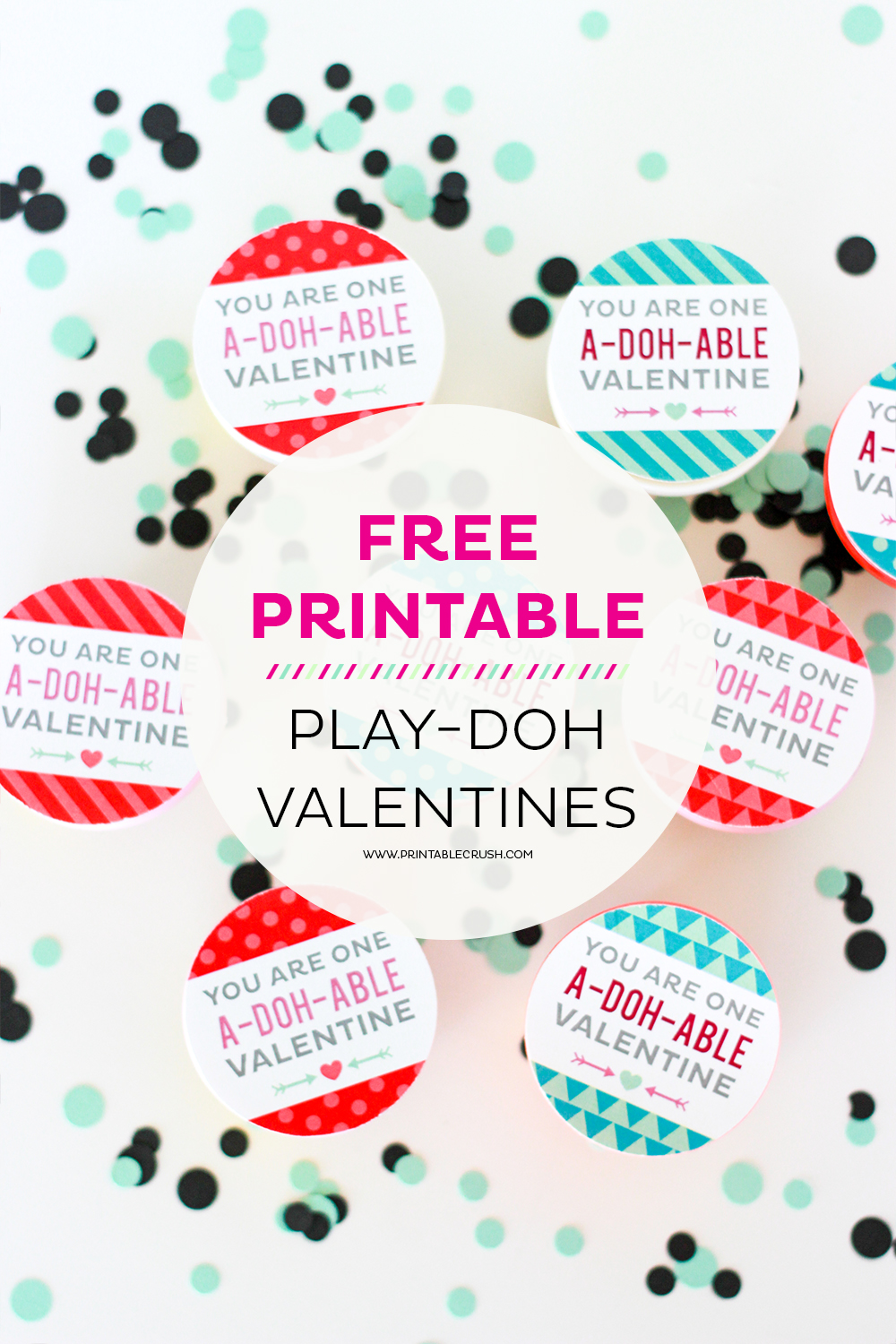 Adorable and FREE Playdoh Valentine Printables Printable Crush
