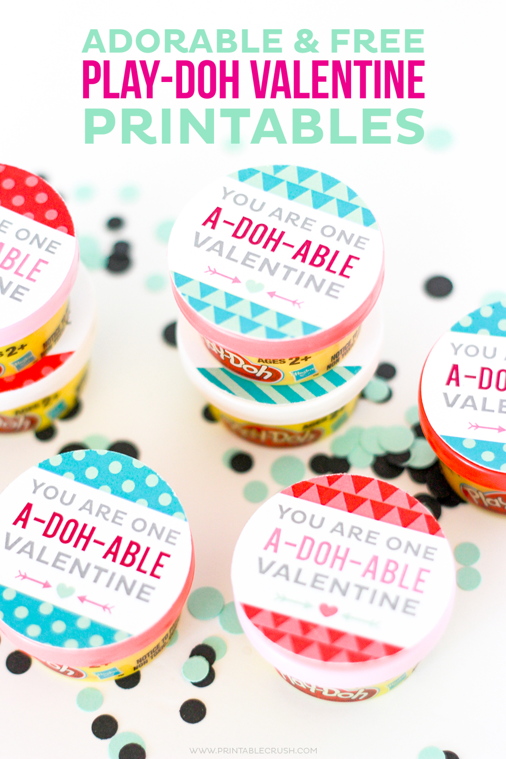 Adorable and FREE Playdoh Valentine Printables Printable Crush
