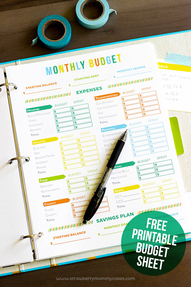 Get your finances in order with this FREE Printable Budget Sheet!