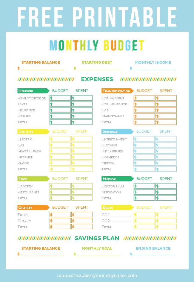Free Printable Budget Sheet8 