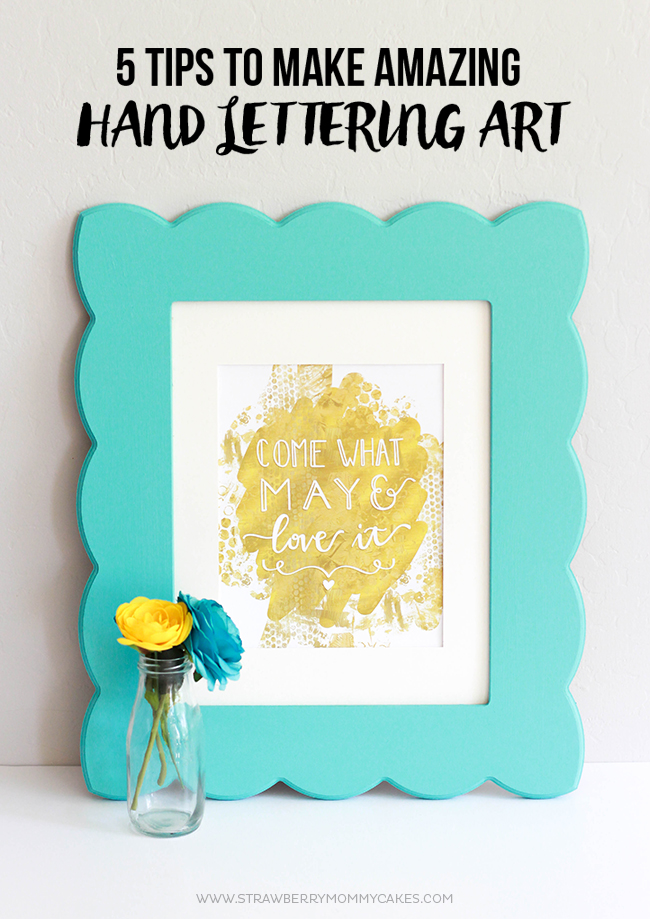 You don't have to be an artist to make quote art. Follow these 5 Tips for AMAZING Hand Lettering!