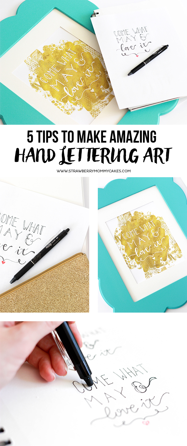 You don't have to be an artist to make quote art. Follow these 5 Tips for AMAZING Hand Lettering!