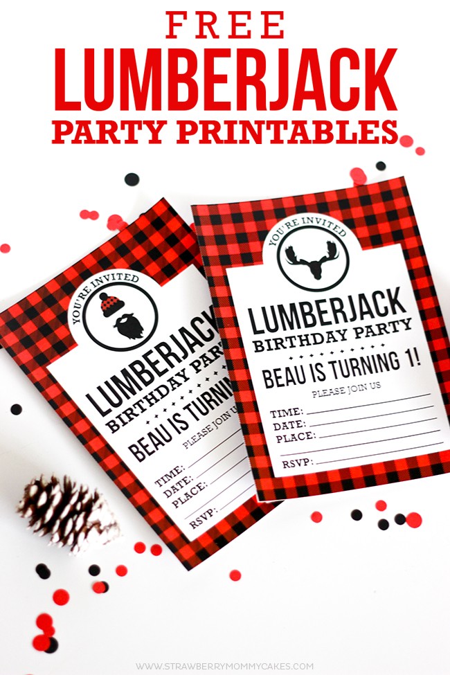 Lumberjack Birthday Party Free Printables
