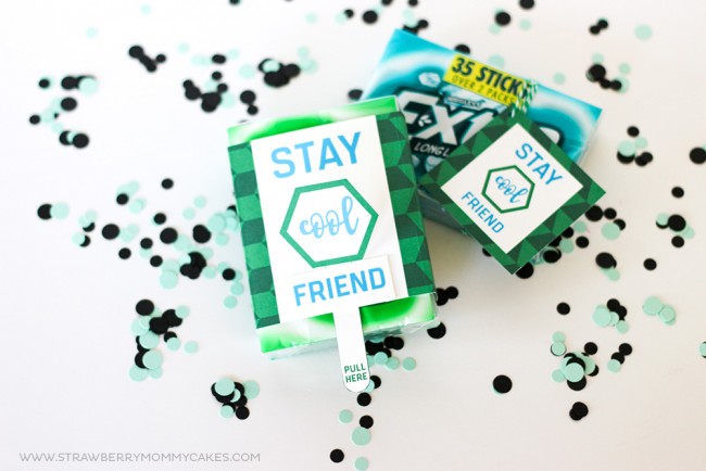 Give a refreshing gift with this Stay Cool Printable Pop-Up Gum Gift Idea! This would be great as a party favor or teacher gift!