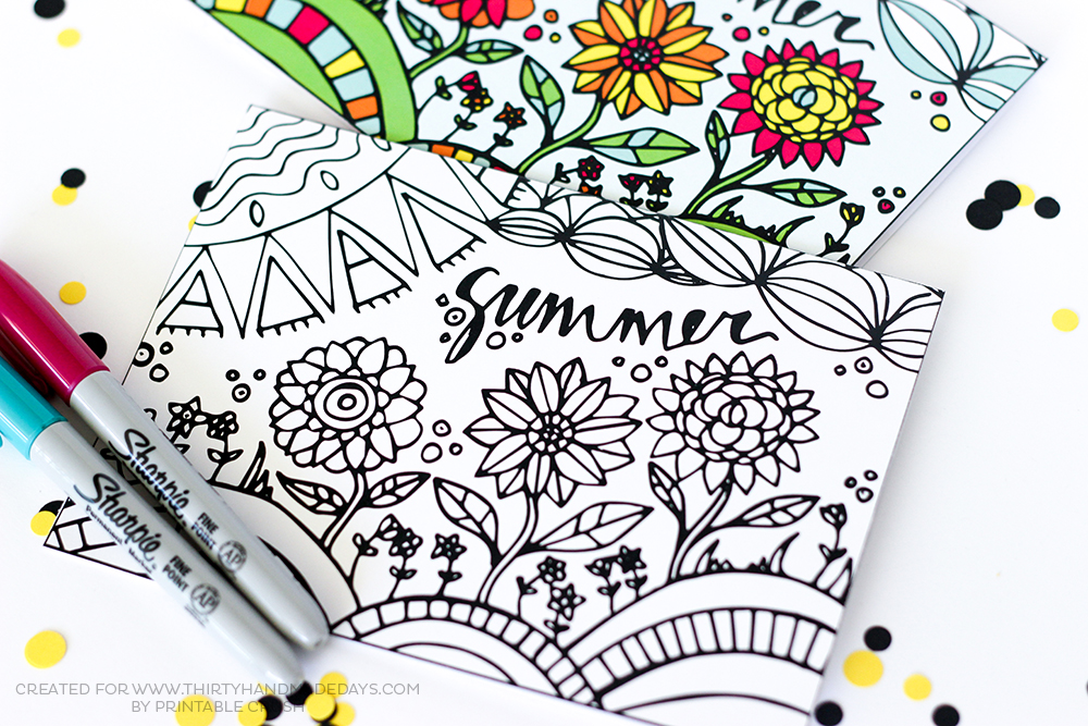 This Summer Printable Coloring Card is a great way to keep the kids busy over the break! 