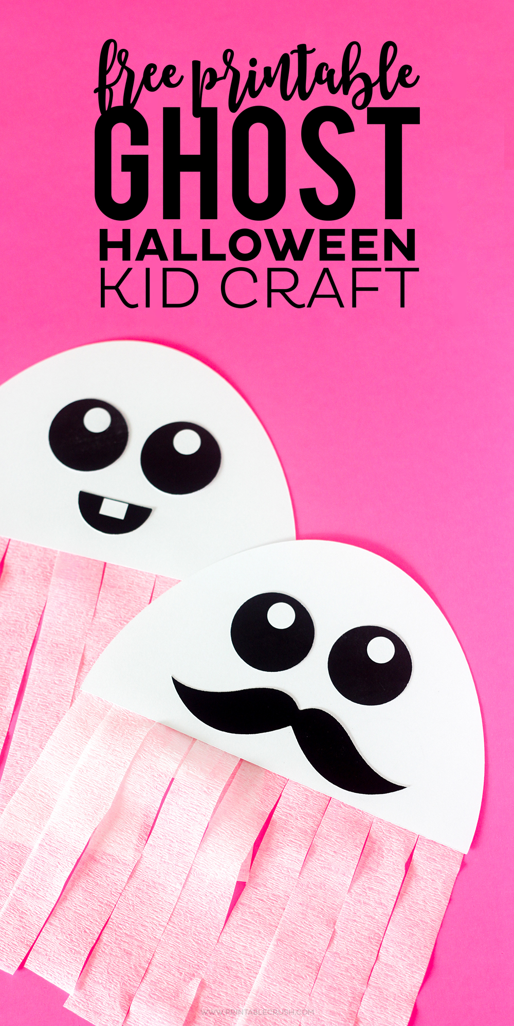 FREE Printable Ghost Halloween Craft Printable Crush