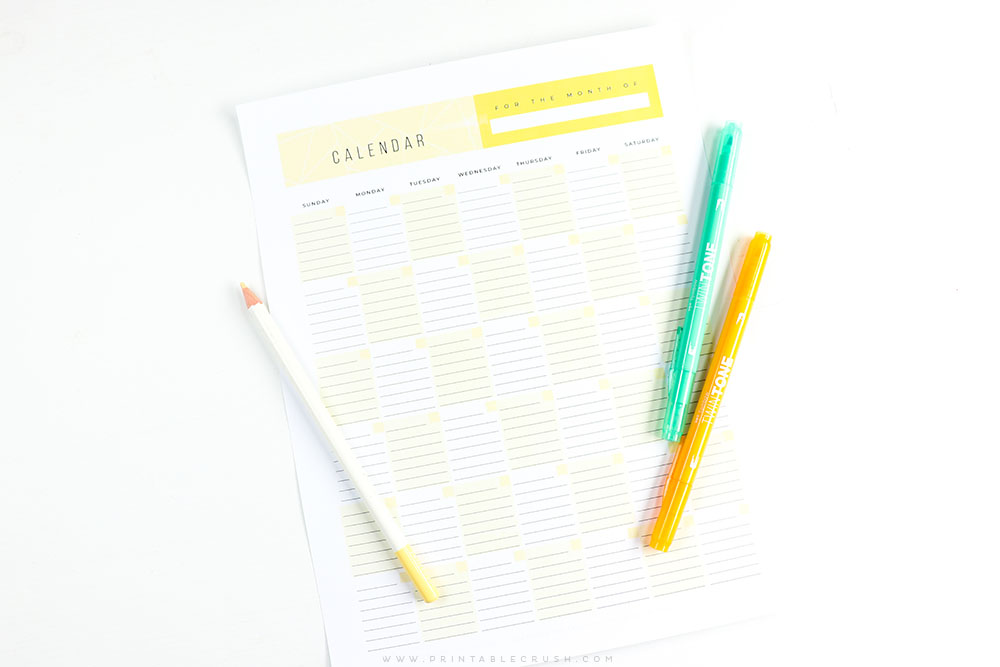 Download this FREE Printable Calendar and you'll never need another calendar again! Type the year, month, and dates in Adobe Reader, type in your schedule, then print!