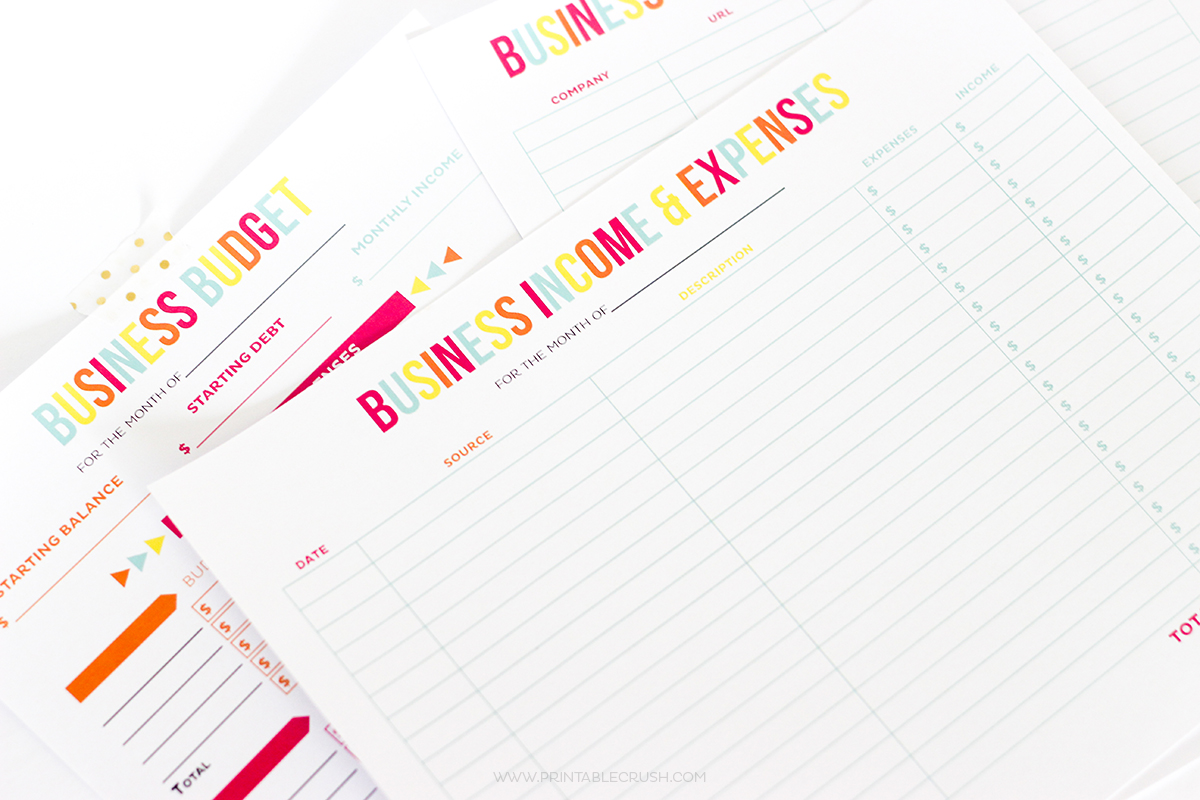 Make tax time a little less confusing with these FREE Printable Business Budge Worksheets! Includes expense and income track sheet, budget sheet, and a bonus password tracker for your online business accounts!