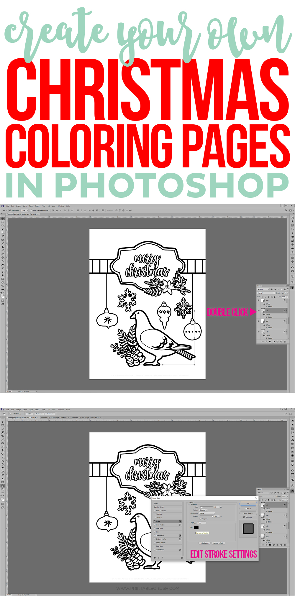 make coloring pages using photoshop-#28