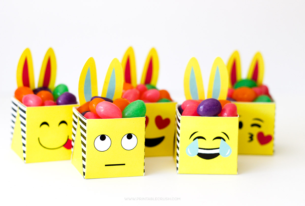 These FREE Printable Emoji Easter Bunny Boxes are the CUTEST little boxes you've ever seen. Your kids will LOVE getting these from the Easter Bunny!