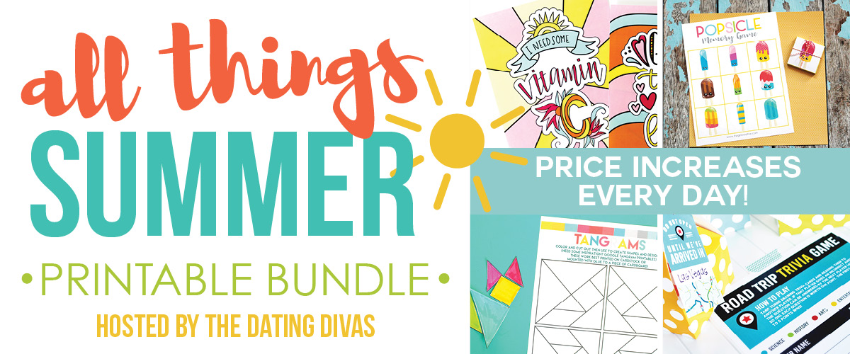 Get everything you need for an awesome summer break with this All Things Summer Printable Bundle! Over a dozen summer printables from some of the most creative bloggers!