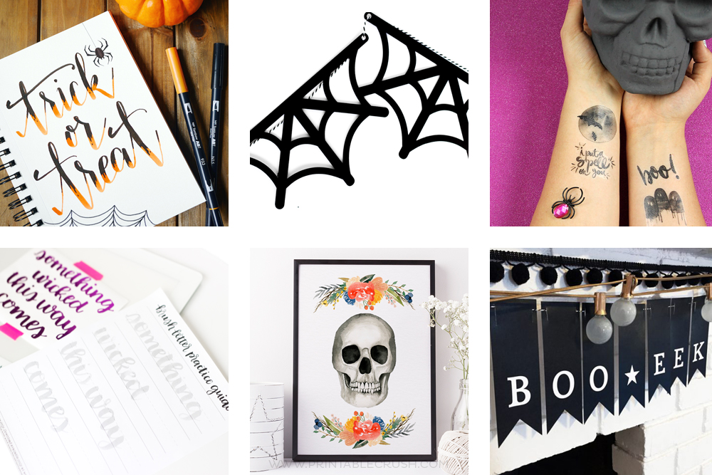 Today I am sharing 13 of my favorite FUN & FREE HALLOWEEN PRINTABLES to help you get prepped for Halloween. I have included party ideas, home decor, hand lettering and more! 