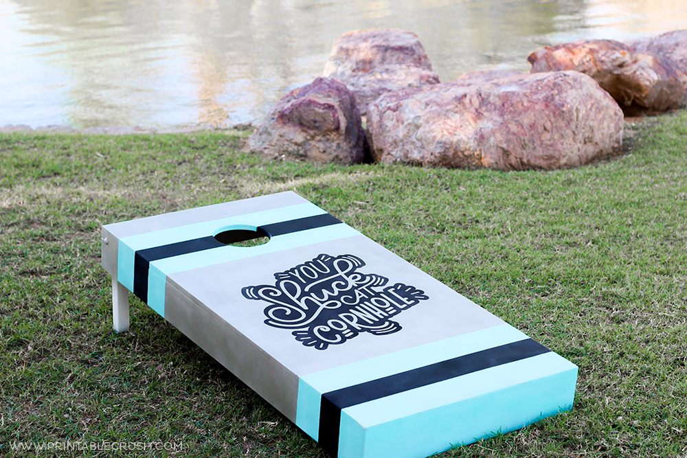 This Cornhole Game is always a favorite at family get-togethers and parties. Use this DIY Cornhole Game Tutorial to create your own custom design!