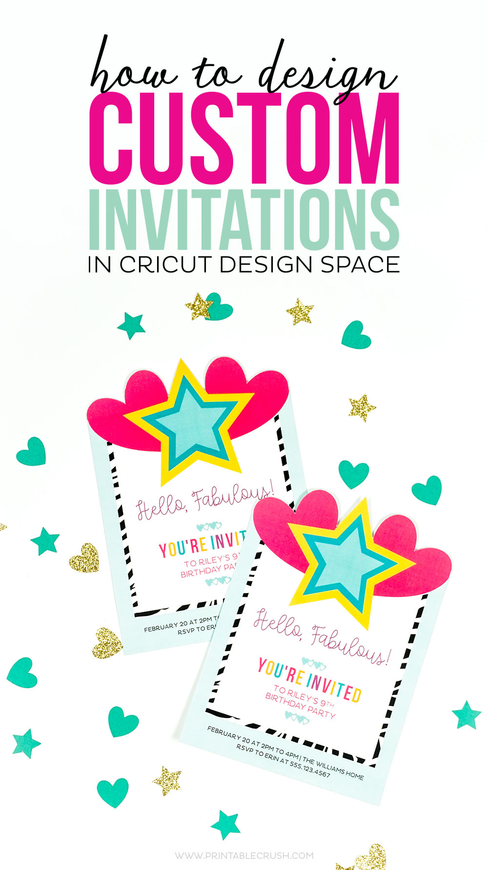 How to Design Custom Invitations in Cricut Design Space ...