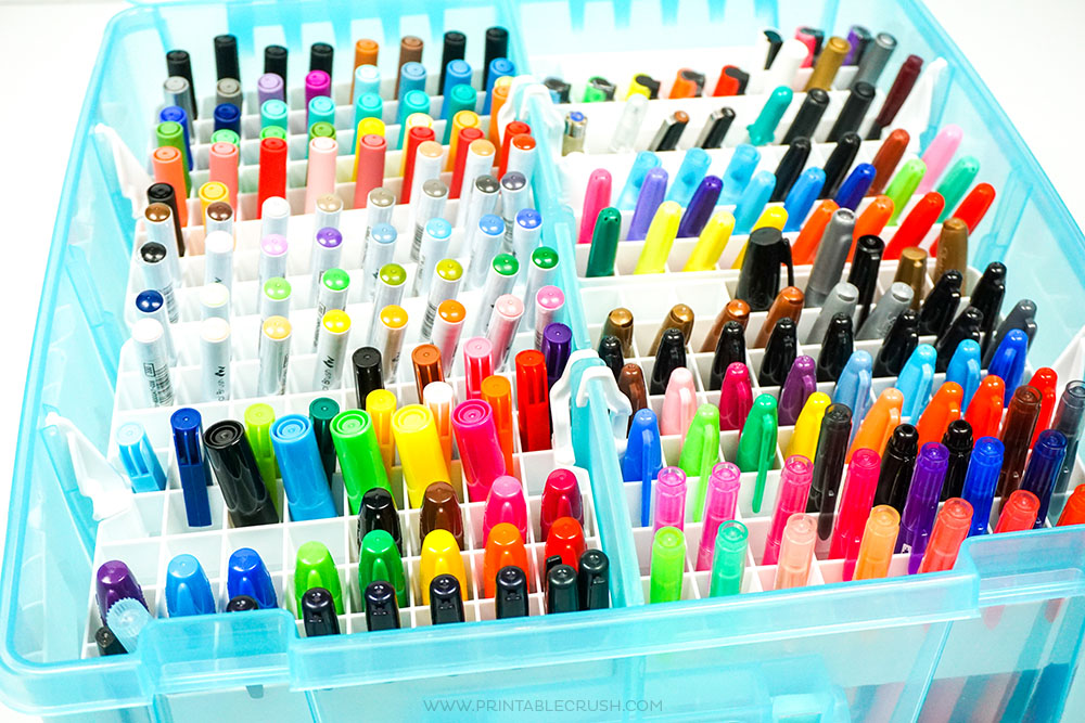 Want an easy way to store your lettering markers? Check out these inexpensive Marker storage ideas!