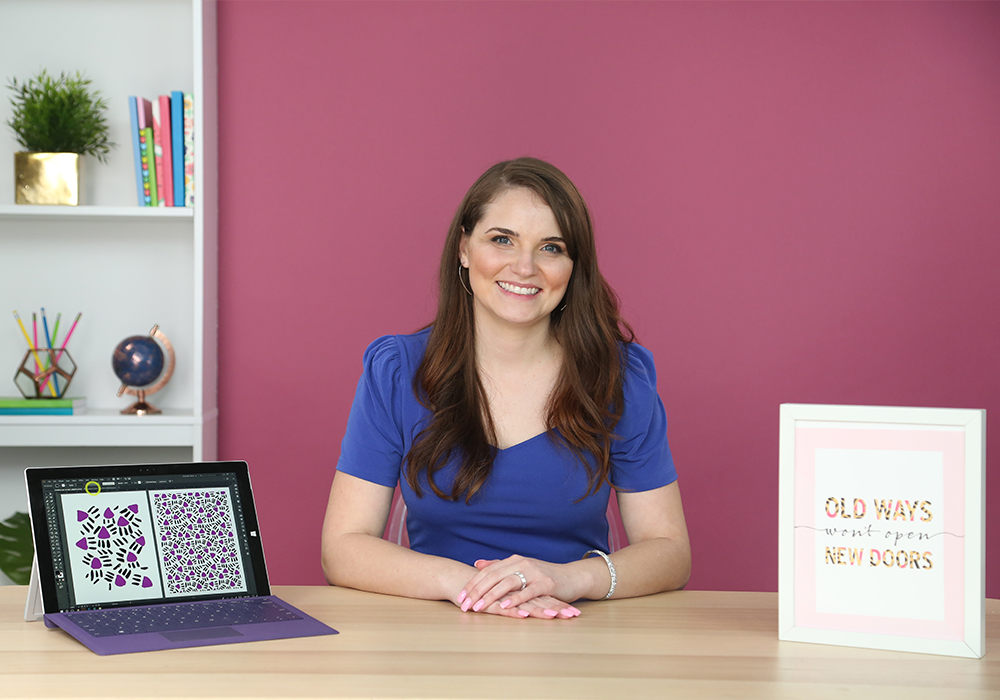 I'm teaching you how to create patterned text in adobe illustrator! You'll learn how to pain the pattern with acrylics, digitize your design, then create gorgeous word art from your pattern designs.