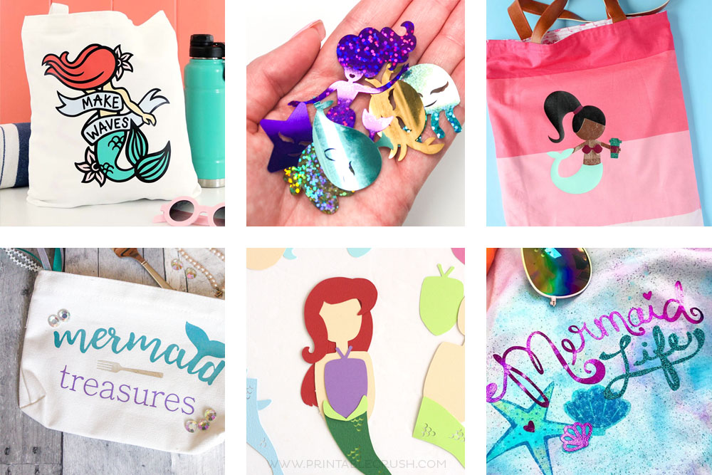 I've rounded up 10 Creative Mermaid SVG File Ideas using graphics from the latest FreshCut SVG Bundle that will be perfect for parties, vinyl projects, home decor, and more!
