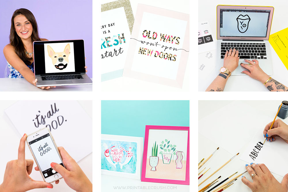 Check out these 6 Awesome Brit and Co Adobe Illustrator Classes for Printable Design! If you want to design printables for profit, for classrooms, or just because, these classes will help you become a pro!