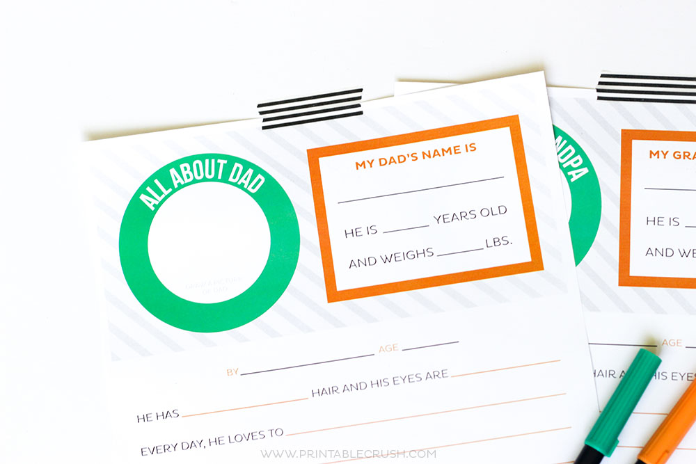 Give Dad or Grandpa a good laugh with a FREE Father's Day Questionnaire Printable! The kids will love filling it out and dad will love reading it.