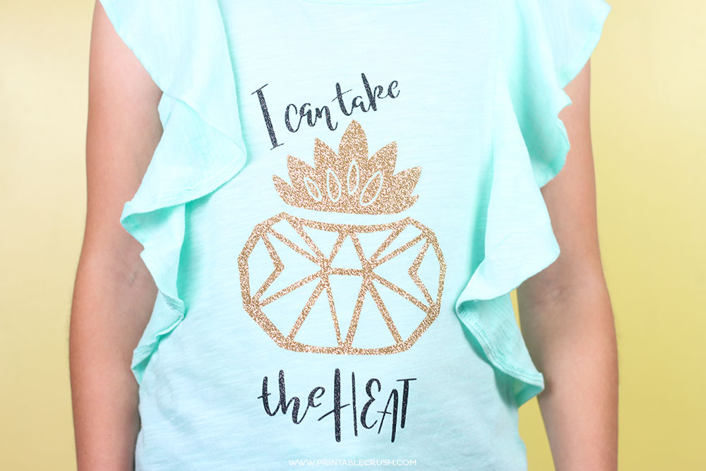 Cricut Iron-On Vinyl Succulent T-shirt Design
