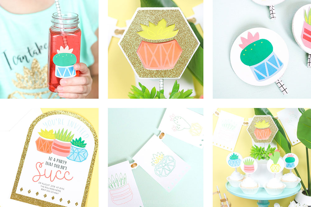 Get some amazingly fun Succulent Party Ideas with this Palm Springs Inspired Party