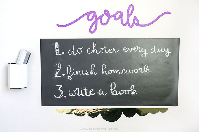Easy Chalkboard Play Area for a Tween Room!