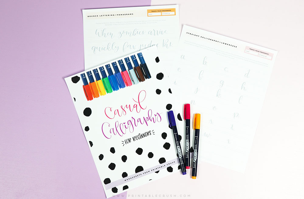 Before you invest in calligraphy lessons, take a look at the supplies you need to get started with this FREE Casual Calligraphy Supply List