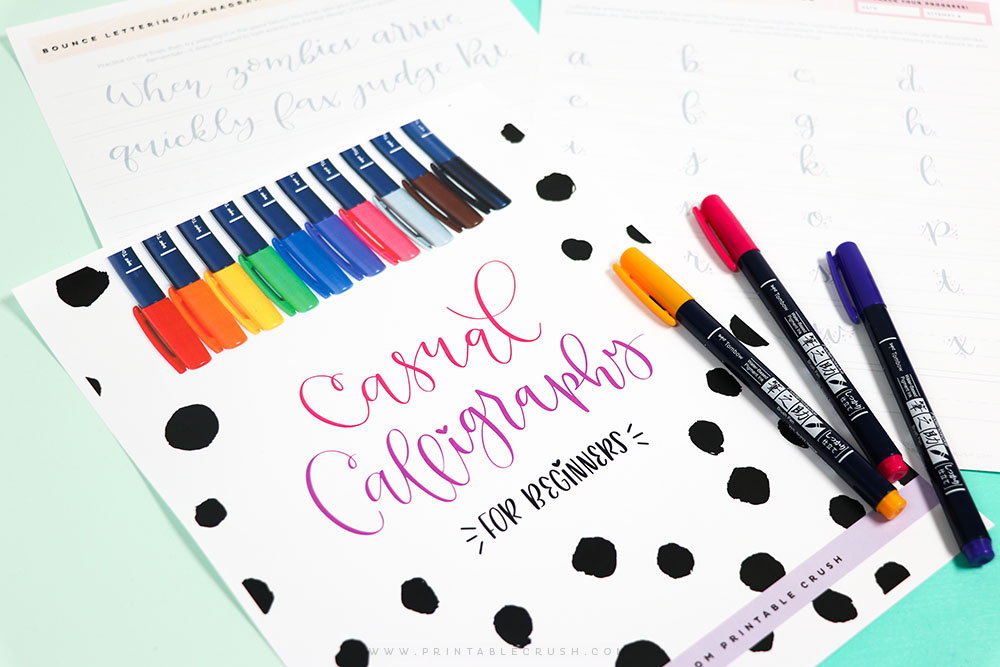 Learn to use a brush pen and calligraphy pen with the Casual Calligraphy Course.
