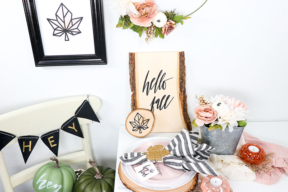 These Modern Farmhouse Fall Home Decor Ideas are so easy to recreate! I have free printables, DIY decor ideas, and more!