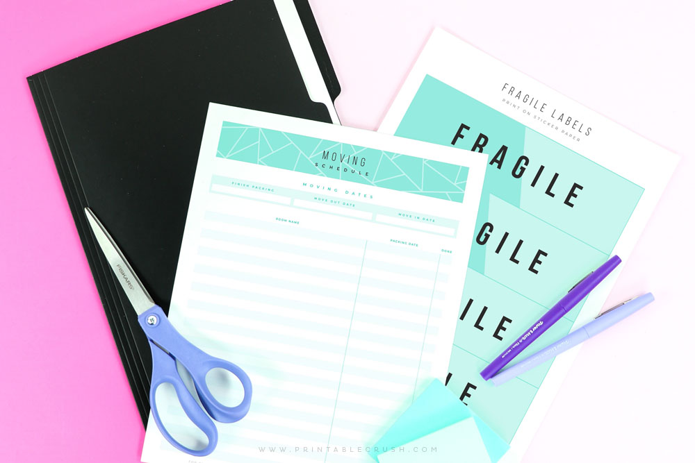 Get six moving tips and ideas for a less stressful move - plus try out a sample page of the Moving Printable Planner!