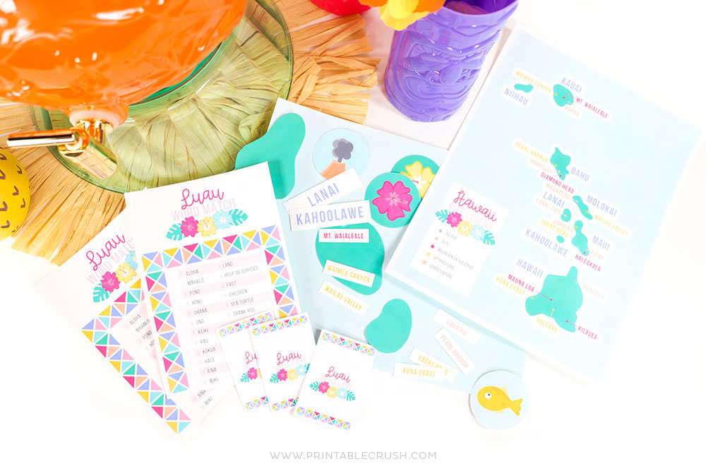 Download these 3 FREE Printable Luau Party Games from Printable Crush