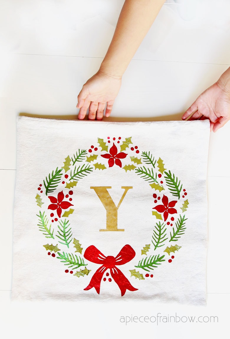 DIY Monogrammed Pillow Cover