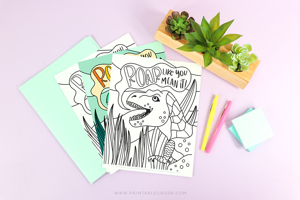 free dinosaur coloring sheet