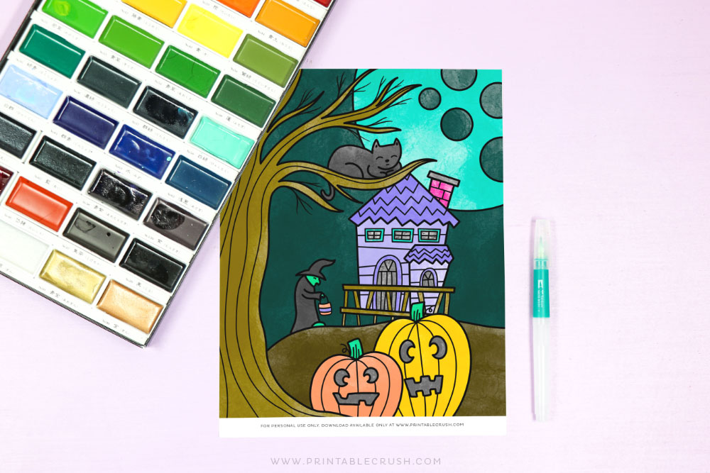Free Halloween Coloring Sheet Printable - Printable Crush