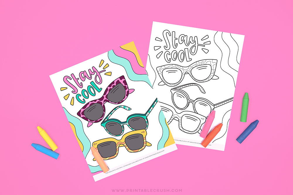 Free Coloring Page for Summer Activities - Printable Crush Coloring Page - Summer Coloring